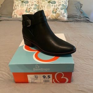 Booties brand new in box black never worn